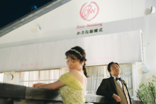 小さな結婚式 神戸モザイク店_【チャペル・スタジオどっちもOK】ちょっと外撮影