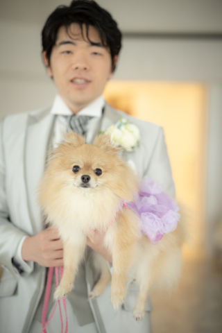 小さな結婚式 神戸モザイク店_【大切な家族も一緒に】ペットとフォトウェディング