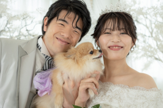 小さな結婚式 神戸モザイク店_【大切な家族も一緒に】ペットとフォトウェディング