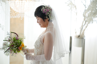 小さな結婚式 神戸モザイク店_チャペル×洋装