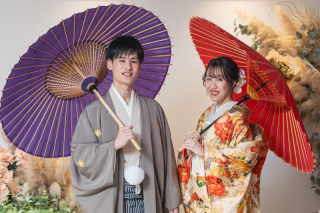 小さな結婚式 神戸モザイク店_スタジオ×和装