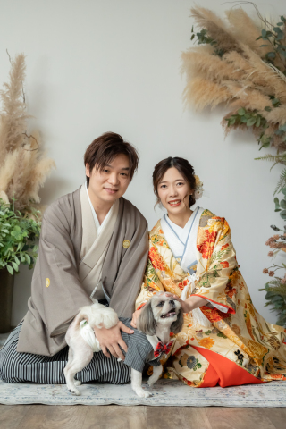 小さな結婚式 神戸モザイク店_【大切な家族も一緒に】ペットとフォトウェディング