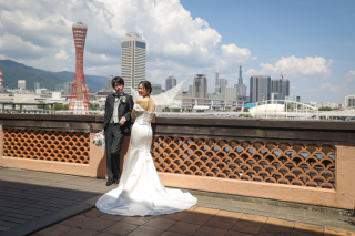 小さな結婚式 神戸モザイク店_【チャペル・スタジオどっちもOK】ちょっと外撮影