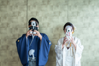 小さな結婚式 神戸モザイク店_スタジオ×和装