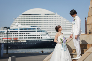 小さな結婚式 神戸モザイク店_ハーバーランドロケーション×Wedding Dress