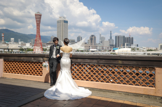 小さな結婚式 神戸モザイク店_【チャペル・スタジオどっちもOK】ちょっと外撮影