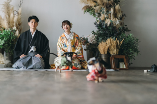 小さな結婚式 神戸モザイク店_【大切な家族も一緒に】ペットとフォトウェディング