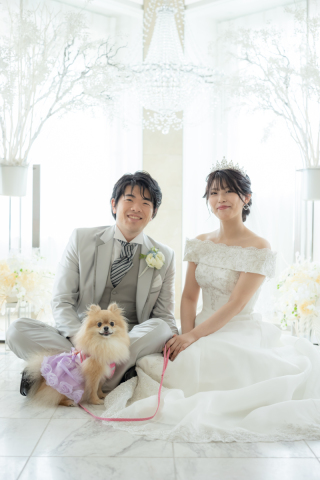 小さな結婚式 神戸モザイク店_【大切な家族も一緒に】ペットとフォトウェディング