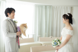 小さな結婚式 神戸モザイク店_【大切な家族も一緒に】ペットとフォトウェディング