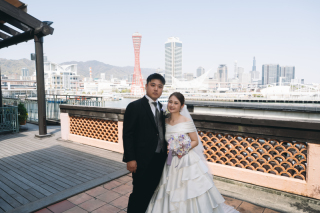 小さな結婚式 神戸モザイク店_【チャペル・スタジオどっちもOK】ちょっと外撮影