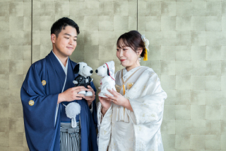 小さな結婚式 神戸モザイク店_スタジオ×和装