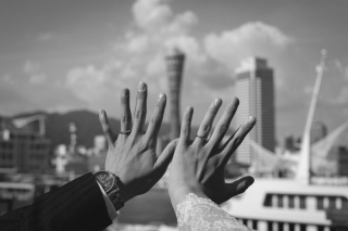 小さな結婚式 神戸モザイク店_【チャペル・スタジオどっちもOK】ちょっと外撮影