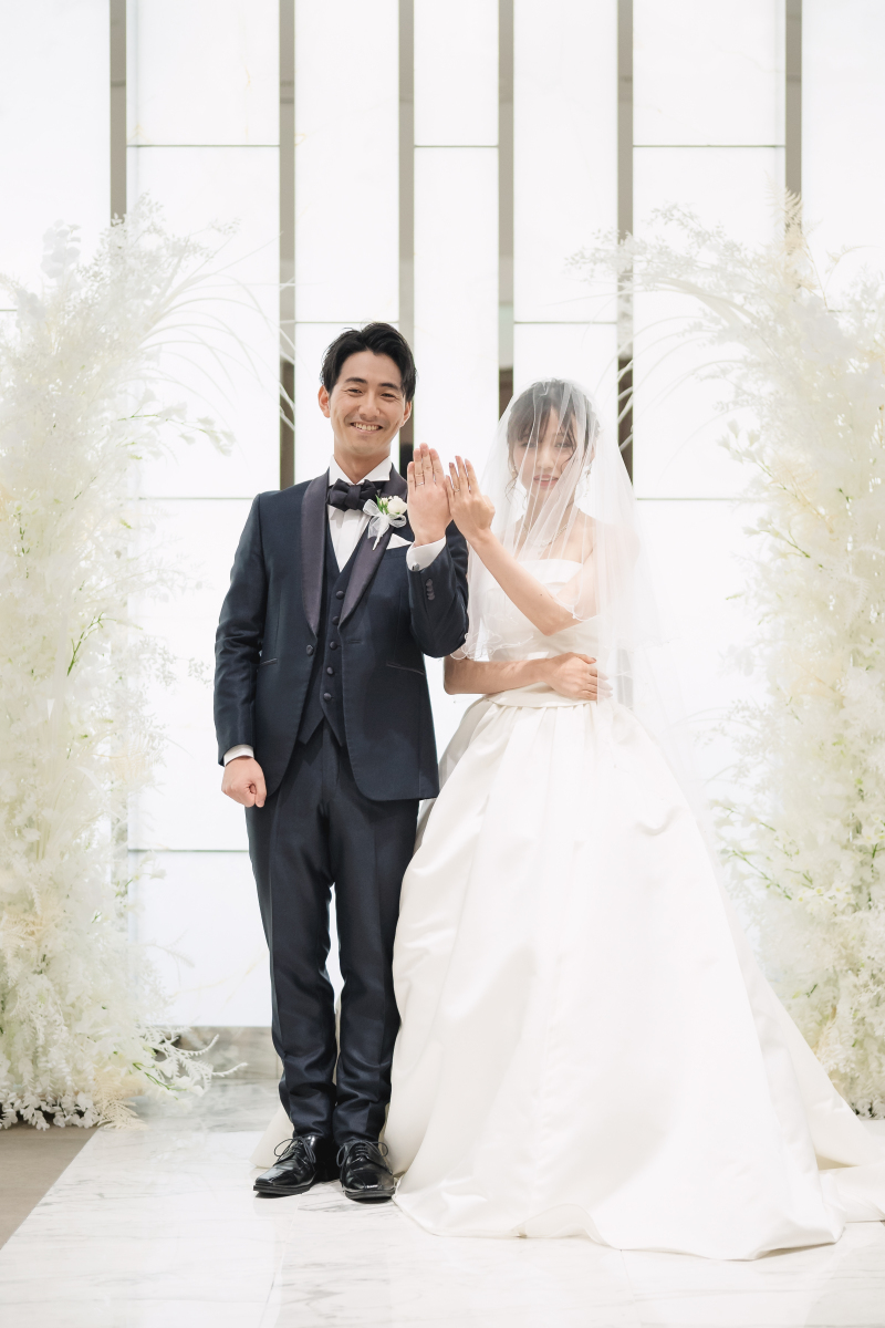 最後におふたりで指輪披露です!