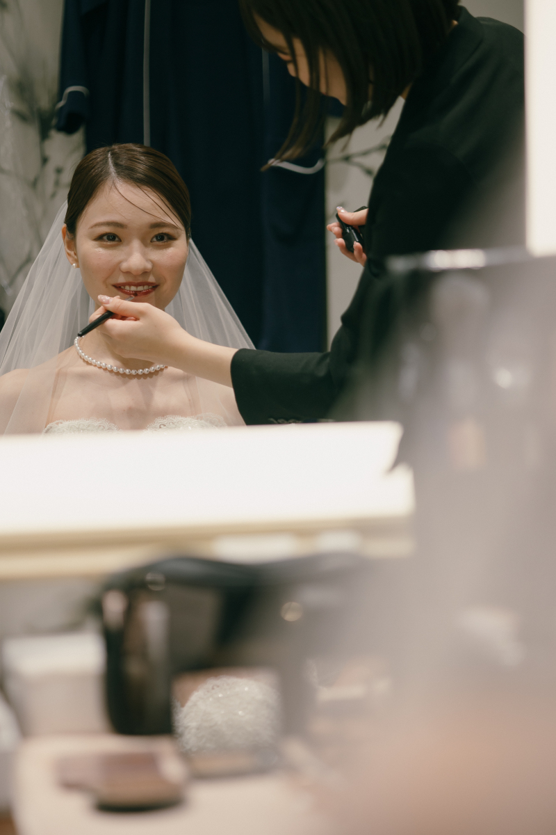 おふたり様メイクや衣装合わせは別々です!!