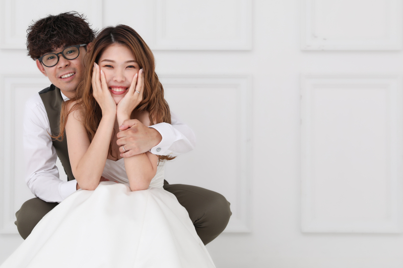 フォトウエディング(前撮り)レポート　シンプルスタジオ×洋装