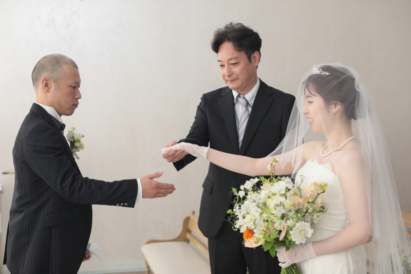 入場シーン バトンタッチ