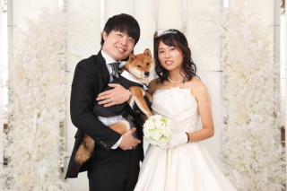 フォトウエディング(前撮り)レポート　チャペル×洋装×ワンちゃん★