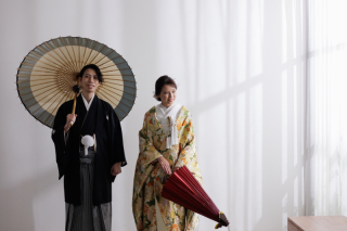 和装時番傘使用