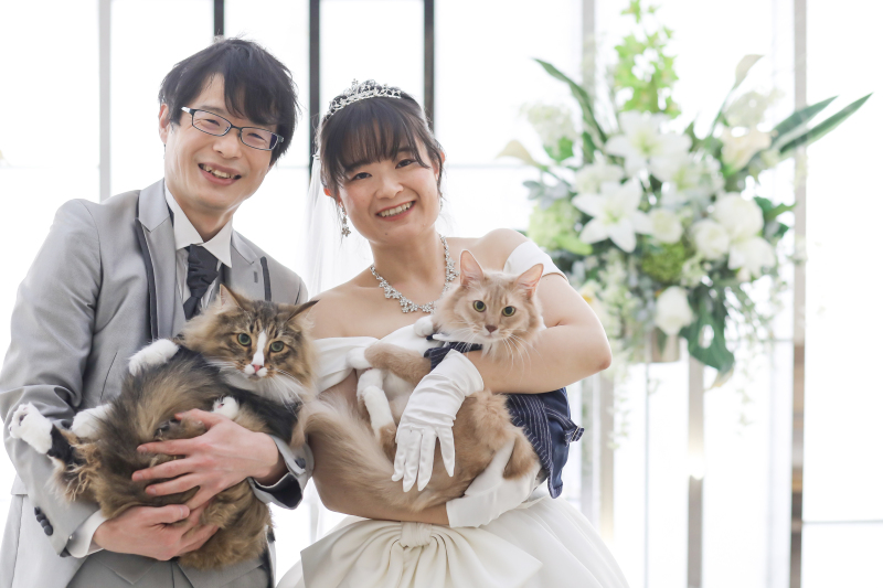 小さな結婚式 大阪ハービスENT店_ペットと一緒に撮影できる