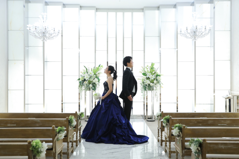 小さな結婚式 大阪ハービスENT店_チャペルで撮影できる