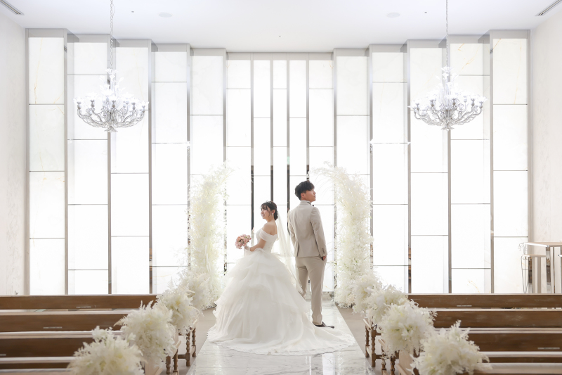 小さな結婚式 大阪ハービスENT店_チャペル洋装