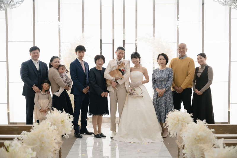 【お顔合わせ＆フォトWDにおすすめ！】チャペル撮影50カットデータ付＋集合写真＋進行・しおりもついて安心◎132,000円