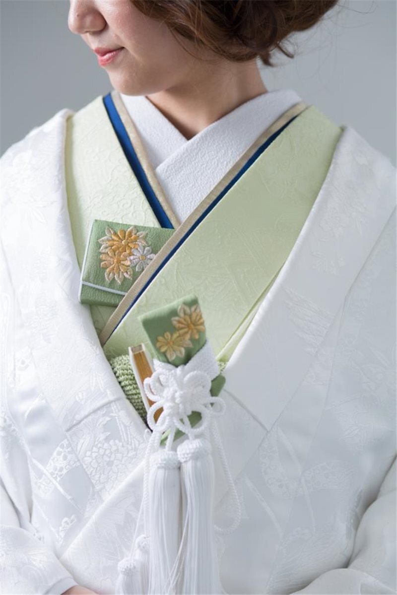 重ね衿 紺&times;金 