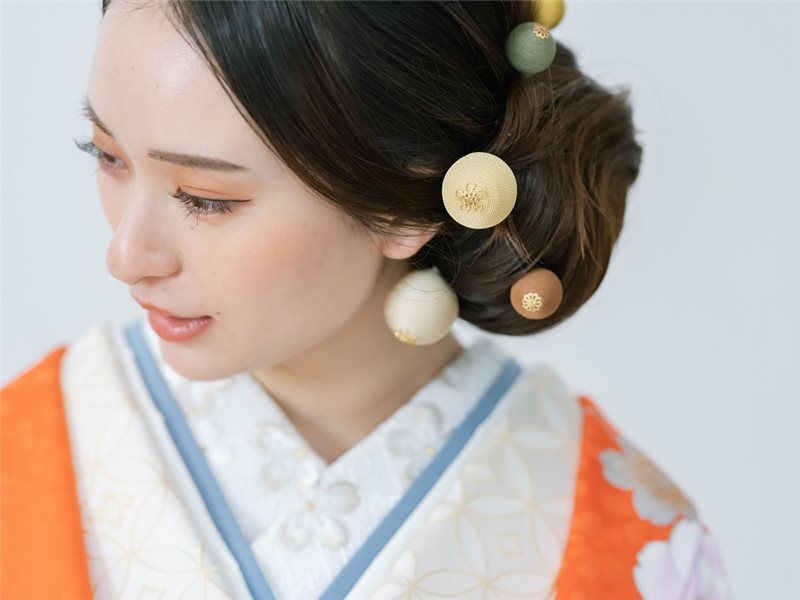 和装ﾍｯﾄﾞﾊﾟｰﾂ 珠の色 