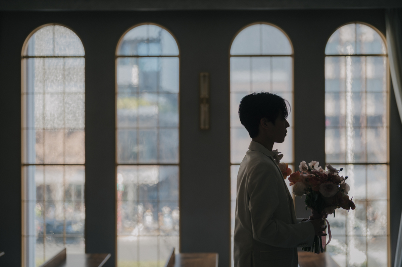 身支度ととのったら、新婦様を待ちます。