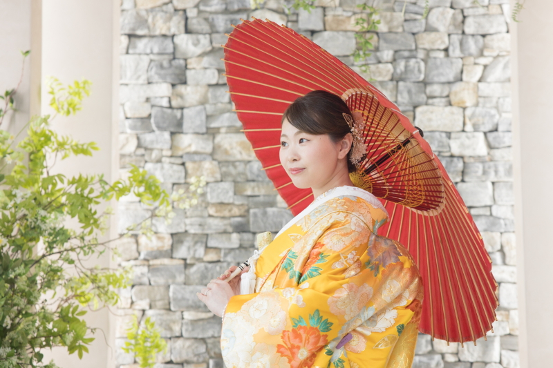 番傘を持ったショット