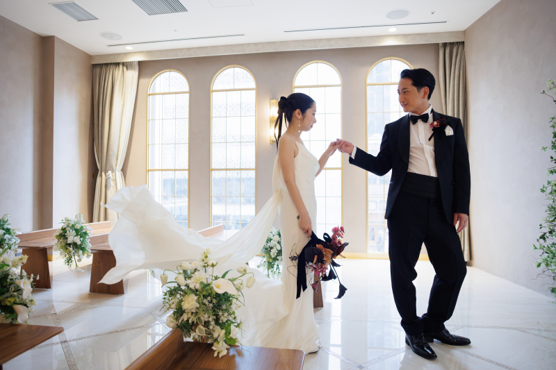 トレーンがなびいた躍動感のある写真