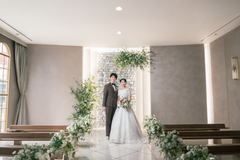 小さな結婚式 表参道店_表参道チャペルフォト（Wドレス）