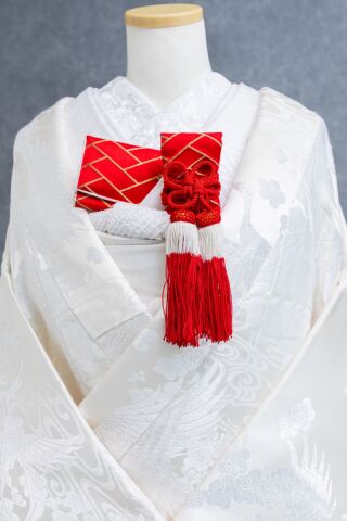 懐剣　赤金格子