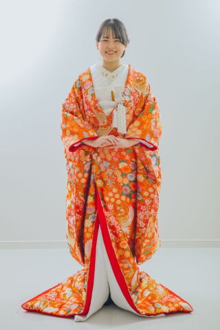 手織唐織春秋鳳凰紋（赤）