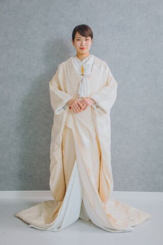 手刺繍に松竹梅