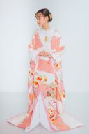 白地絞り柄風相良刺繍