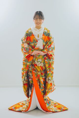 手織唐織　御簾地吉祥草花文