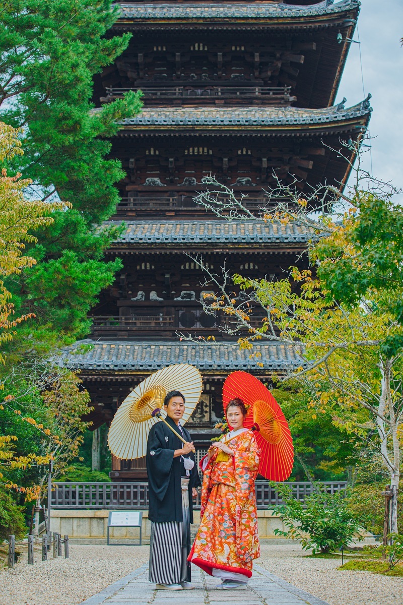 重厚感のある五重塔