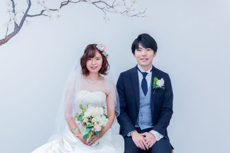 シンプルな背景で