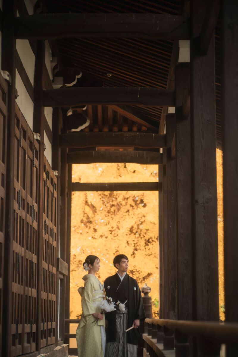 イチョウがきれいな本法寺