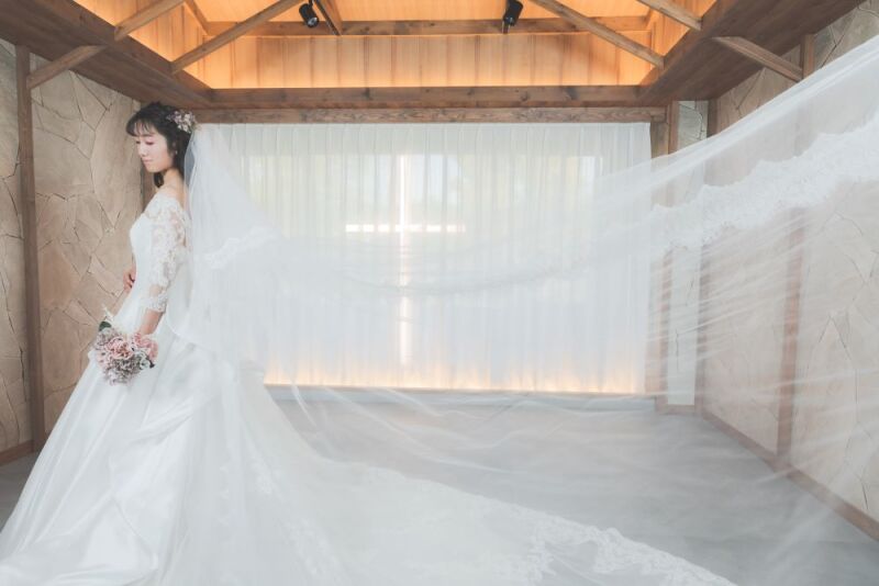 ロングベールを効果的に♪