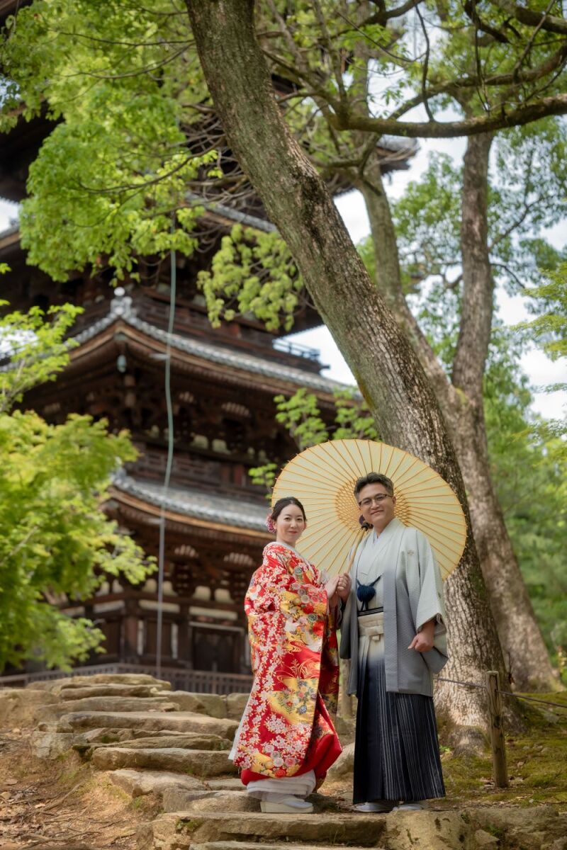 境内に五重塔
