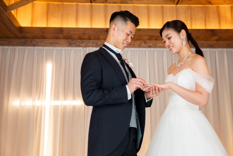 指輪交換シーン