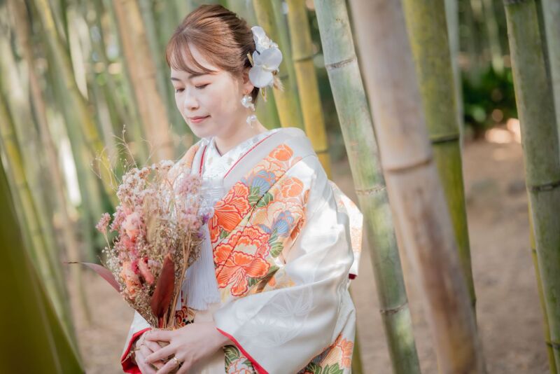 お持ち込みのブーケと