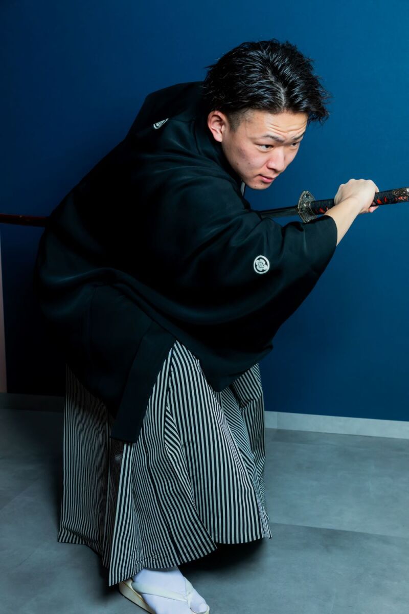 紋付袴×日本刀