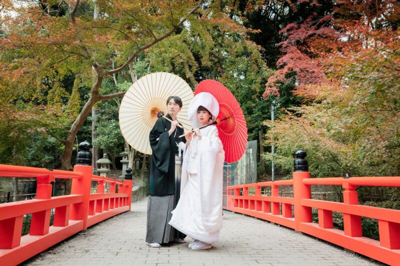 橋の上でのショット