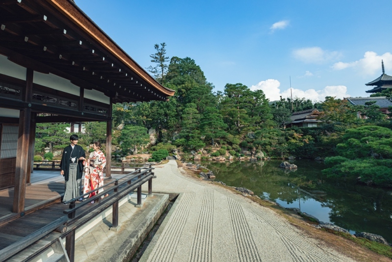 ワタベウェディング京都フォトスタジオ_神社・寺院で撮影できる
