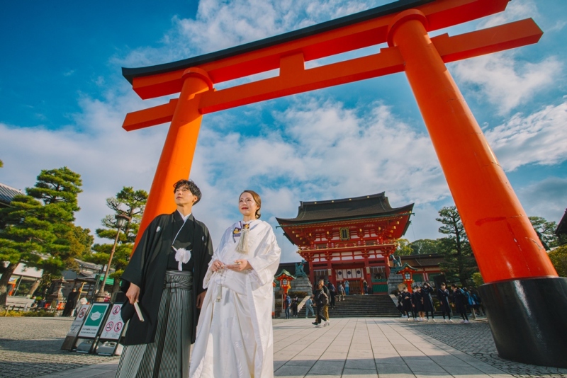 ワタベウェディング京都フォトスタジオ_神社・寺院で撮影できる