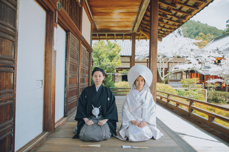 洋髪でも綿帽子のアレンジが可能♪
