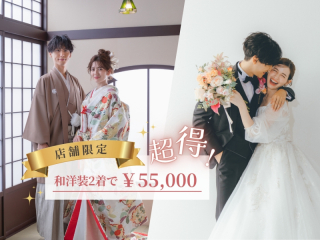 【11月末まで♪店舗限定GOGOプラン!!】和洋装データ100カット納品 お手頃¥55,000プラン